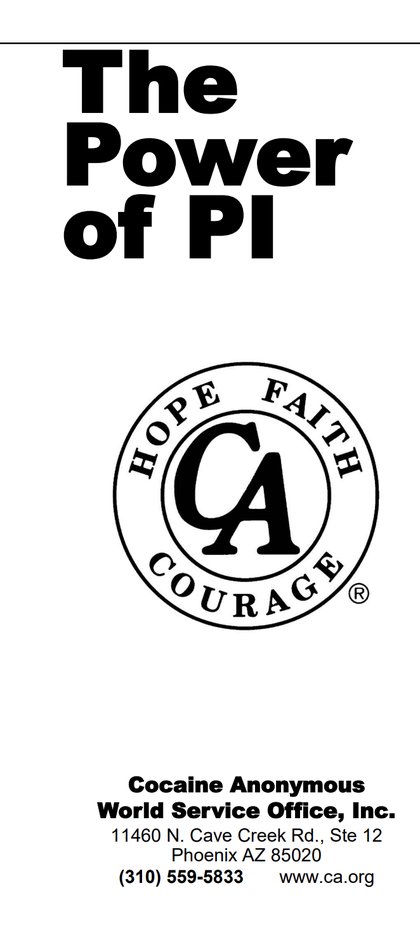 Cover of the C.A. pamphlet "The Power of PI"